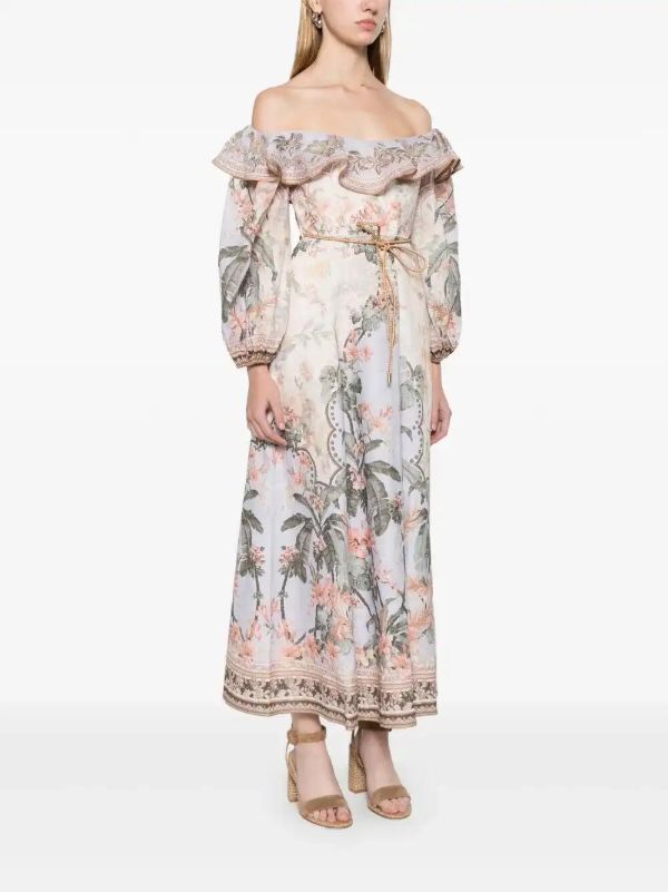 Browns ZIMMERMANN Wylie Midi Dress | Browns Day Dresses