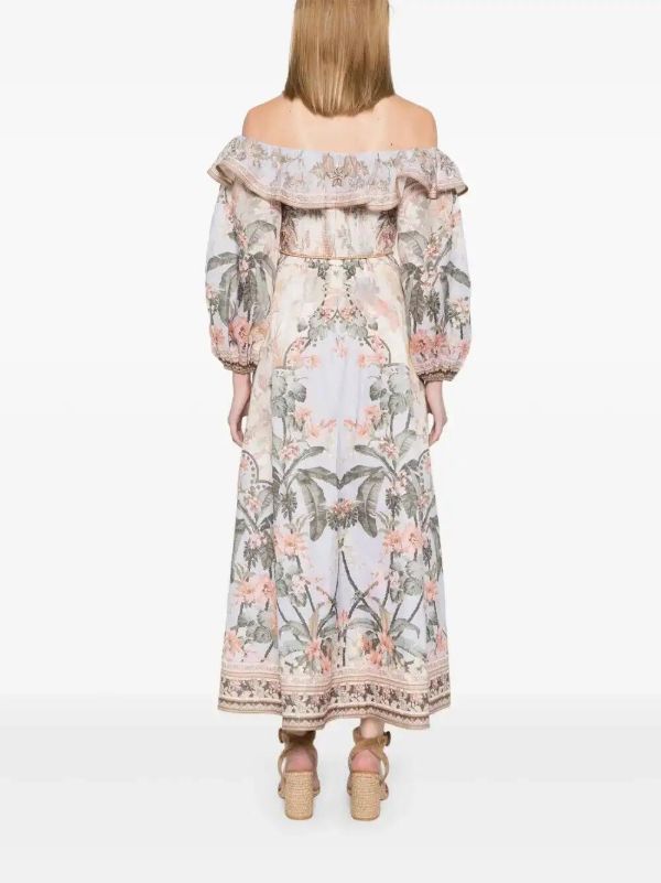 Browns ZIMMERMANN Wylie Midi Dress | Browns Day Dresses