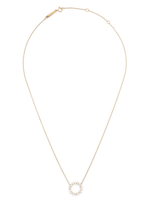 browns Zoë Chicco 14K Gold Circle Diamond Necklace | Browns Fine Necklaces