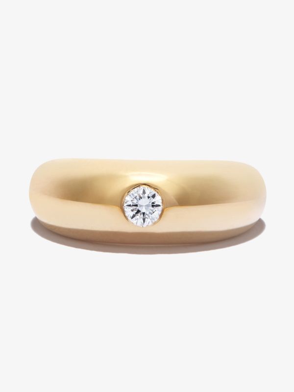 Browns Zoë Chicco 14K Yellow Gold Aura Small Diamond Ring | Browns Fine Rings