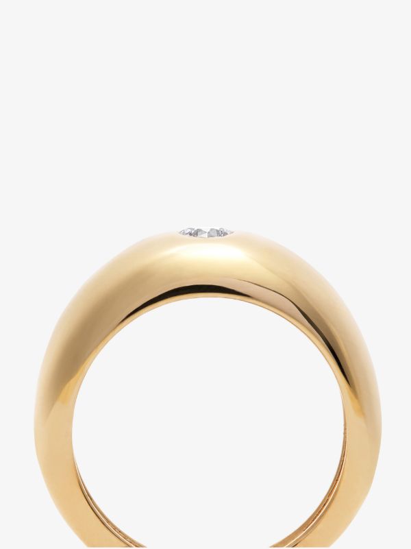 Browns Zoë Chicco 14K Yellow Gold Aura Small Diamond Ring | Browns Fine Rings