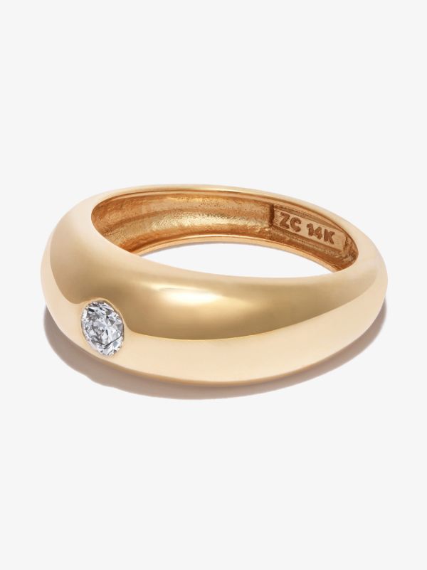 browns Zoë Chicco 14K Yellow Gold Aura Small Diamond Ring | Browns Fine Rings