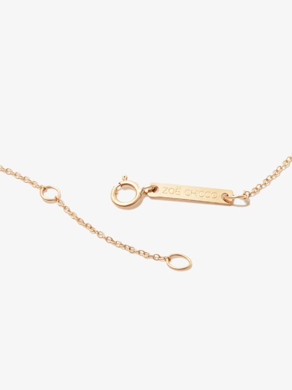 Browns Zoë Chicco 14K Yellow Gold Baguette Five Diamond Bar Necklace | Browns Fine Necklaces