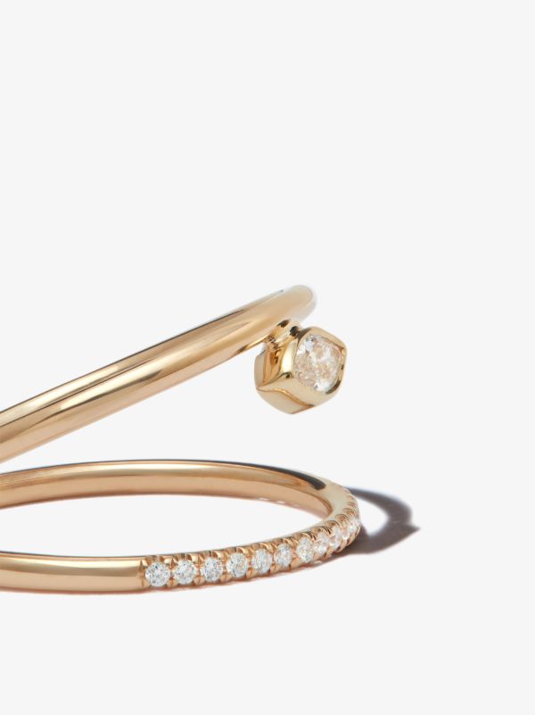 Browns Zoë Chicco 14K Yellow Gold Double Band Diamond Ring | Browns Fine Rings