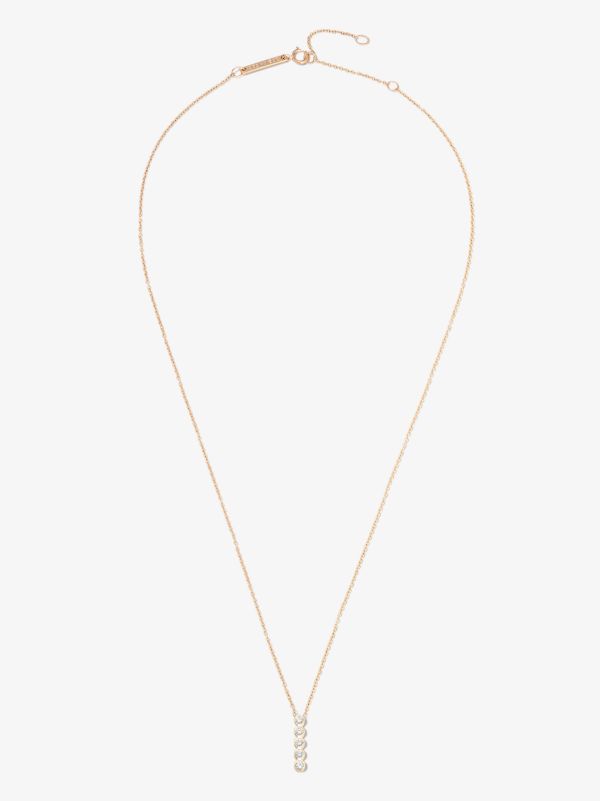 Browns Zoë Chicco 14K Yellow Gold Five Diamond Bar Necklace | Browns Fine Necklaces