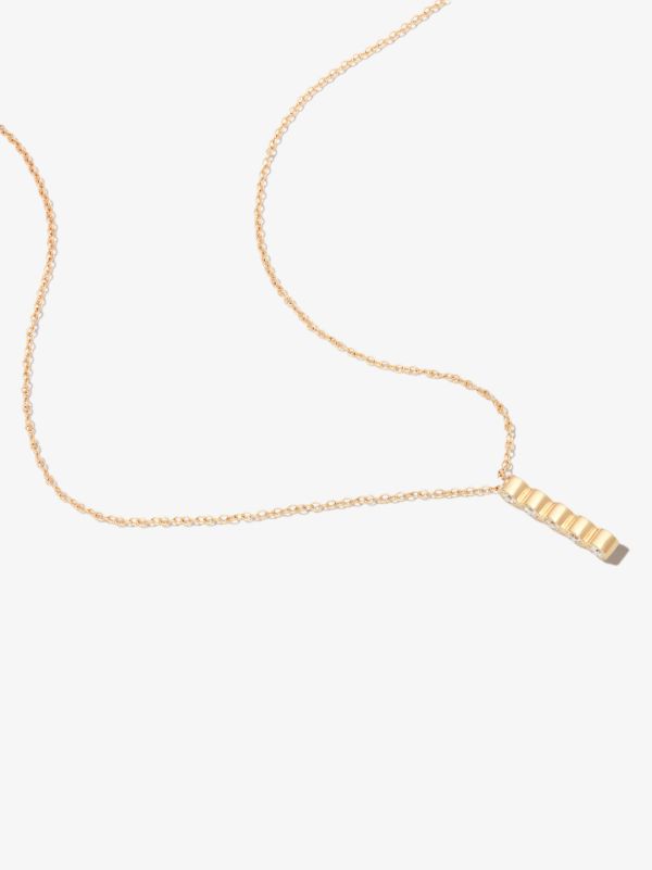 Browns Zoë Chicco 14K Yellow Gold Five Diamond Bar Necklace | Browns Fine Necklaces