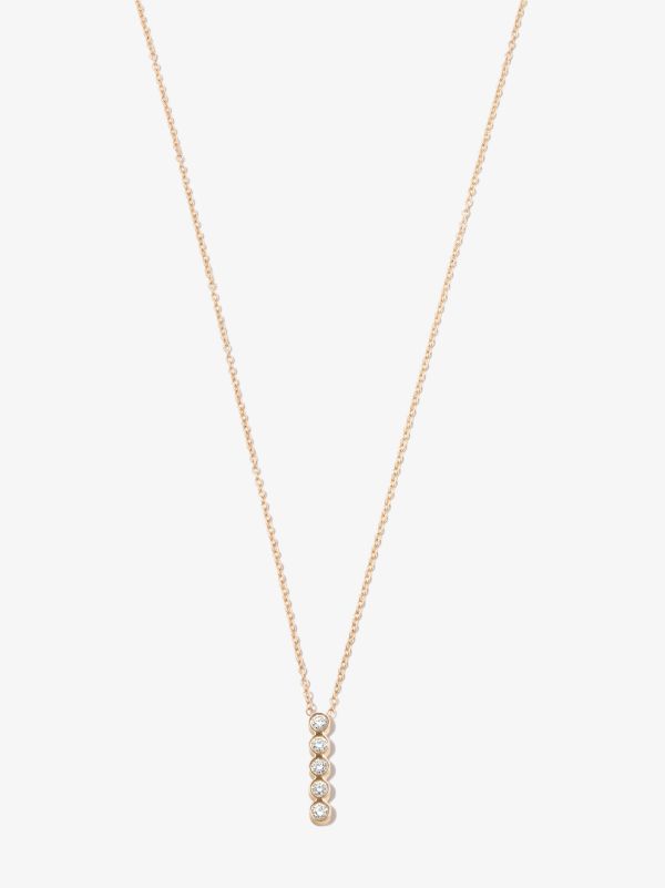 browns Zoë Chicco 14K Yellow Gold Five Diamond Bar Necklace | Browns Fine Necklaces