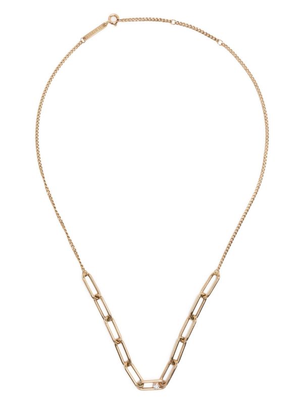 Browns Zoë Chicco 14K Yellow Gold Paperclip Diamond Necklace | Browns Fine Necklaces