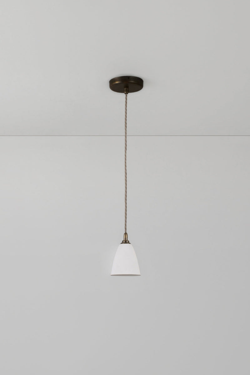 Btc Antique Brass Medium Dome Pendant Natural White