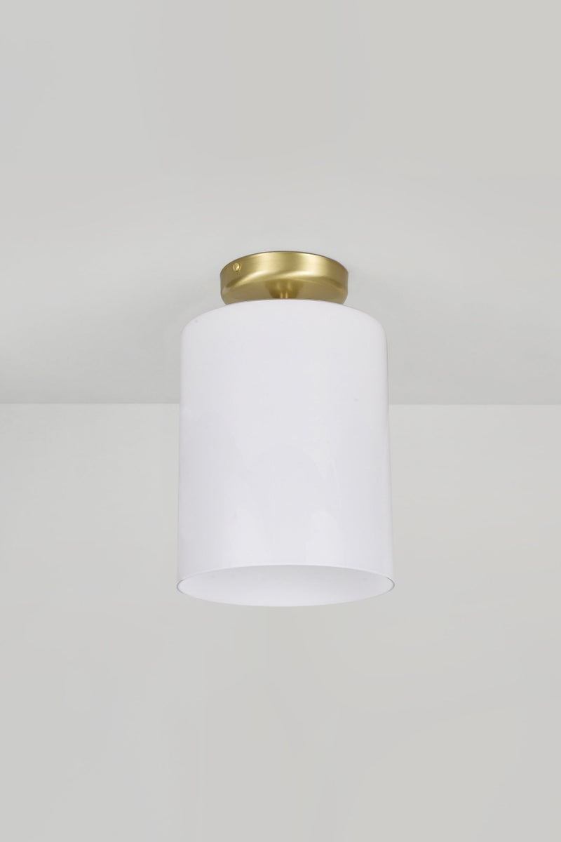 btc Brompton Size 2 Ceiling Light Brass / Opal