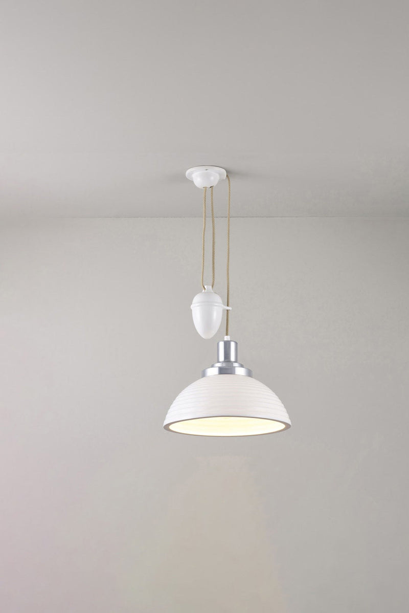 btc Cosmo Stepped Rise & Fall Pendant Natural White