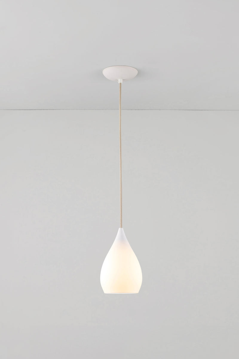 btc Drop One Small Pendant Natural White Matt