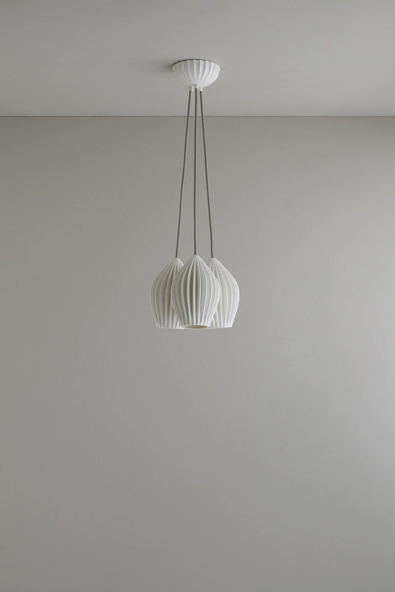 Btc Fin Pendant Grouping Of 3 Natural White
