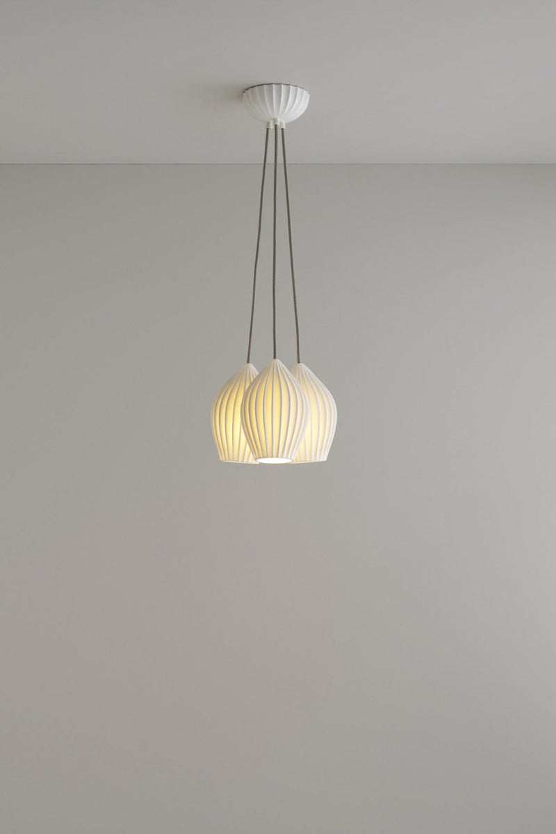 Btc Fin Pendant Grouping Of 3 Natural White