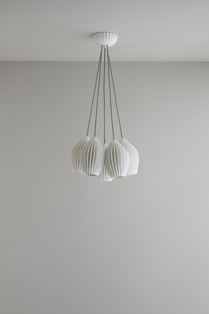 Btc Fin Pendant Grouping Of 5 Natural White