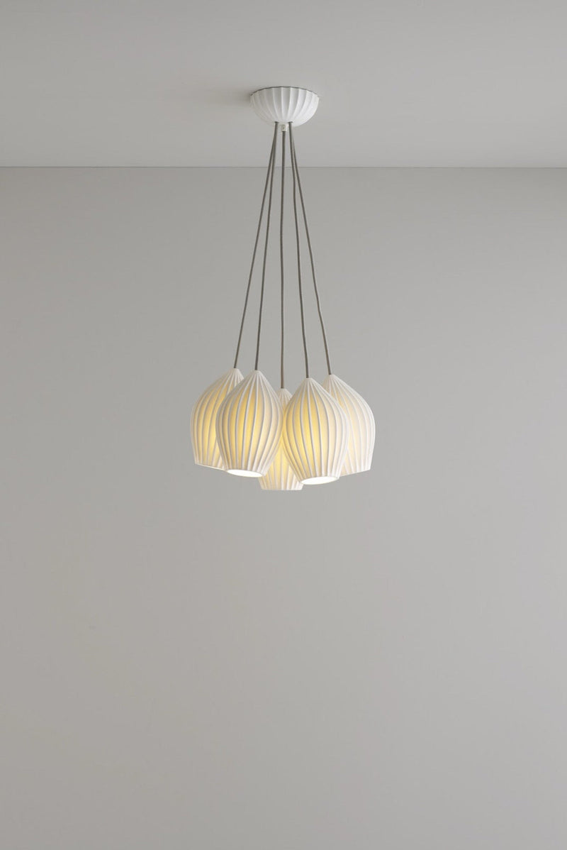 Btc Fin Pendant Grouping Of 5 Natural White