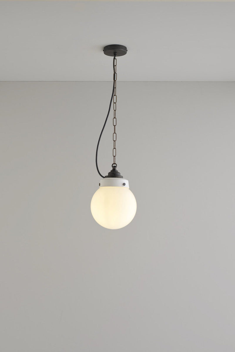 btc Hampton Pendant Size 1 Weathered Brass / Opal