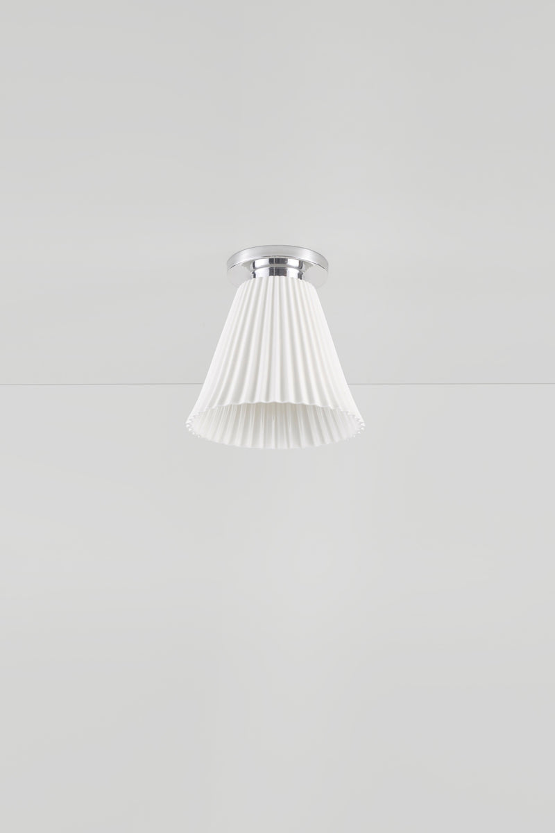 Btc Hector Pleat Large Ceiling Light Antique Brass