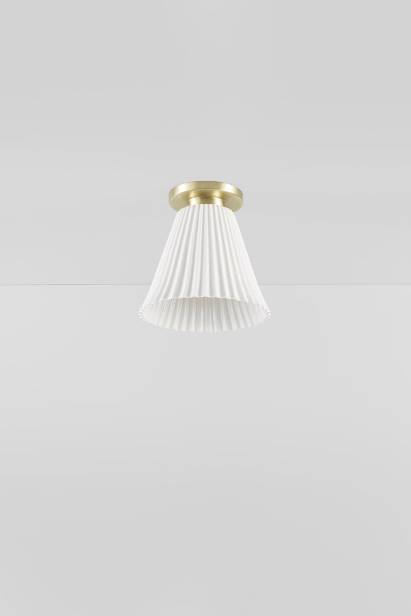 Btc Hector Pleat Large Ceiling Light Antique Brass