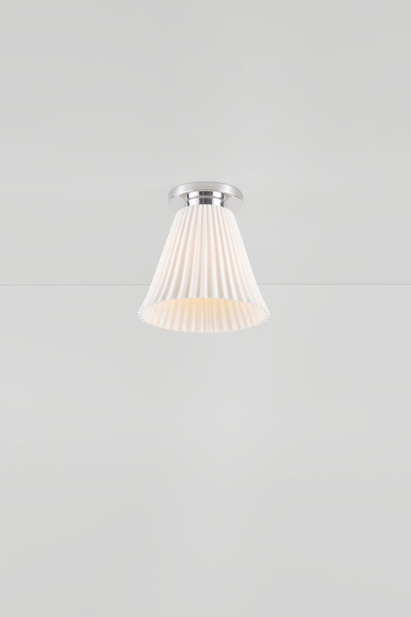 Btc Hector Pleat Large Ceiling Light Antique Brass