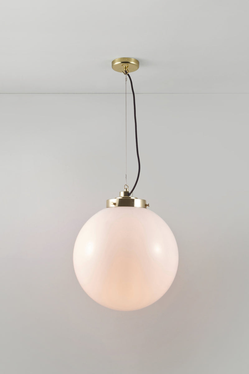 Btc Large Globe Pendant Brass / Anthracite