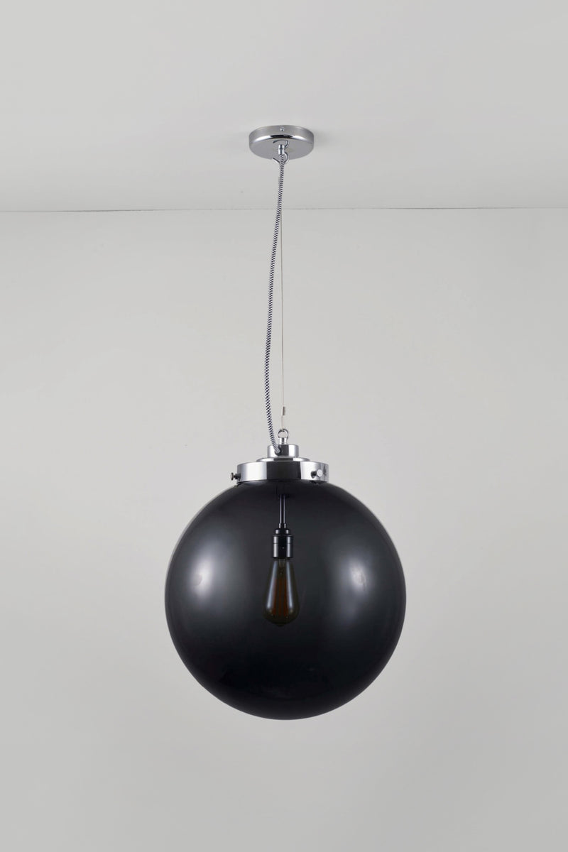 Btc Large Globe Pendant Brass / Anthracite