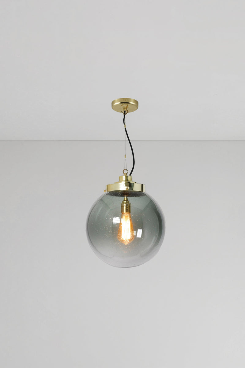 Btc Medium Globe Pendant Brass / Opal