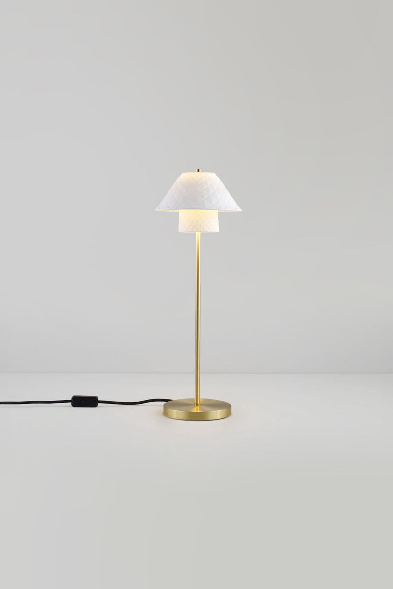 btc Oxford Double Table Light Satin Brass