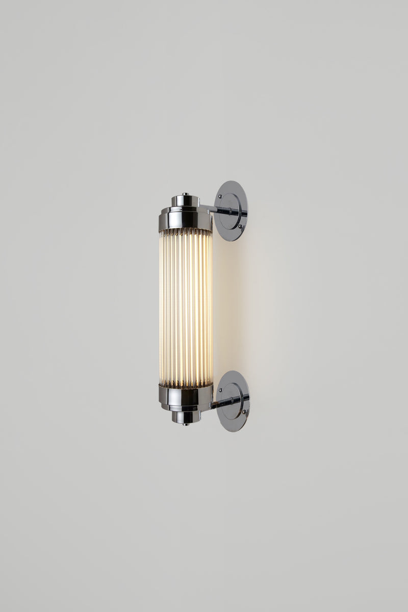 Btc Pillar Offset Wall Light LED Weathered Brass