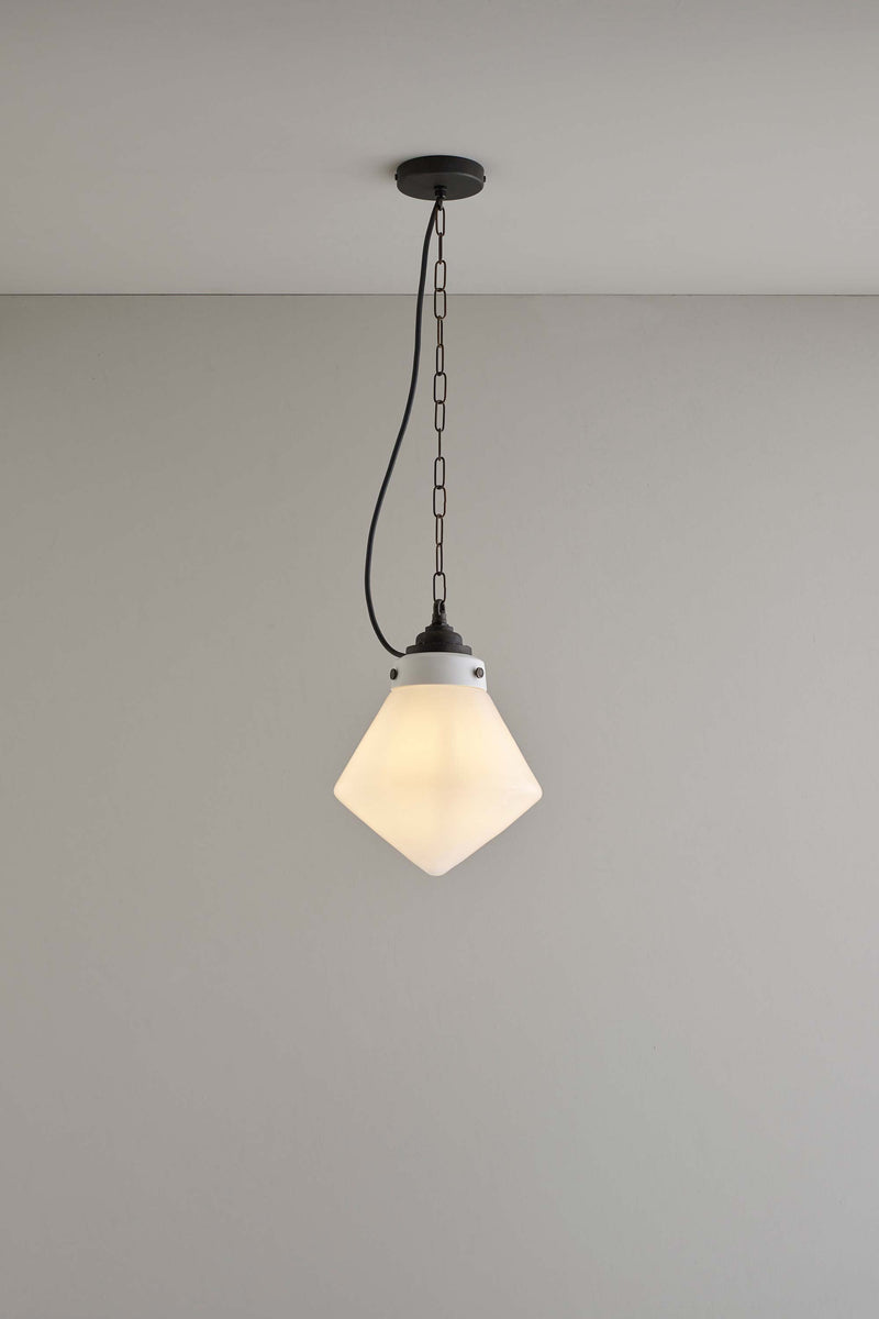 btc Point Pendant Weathered Brass / Opal