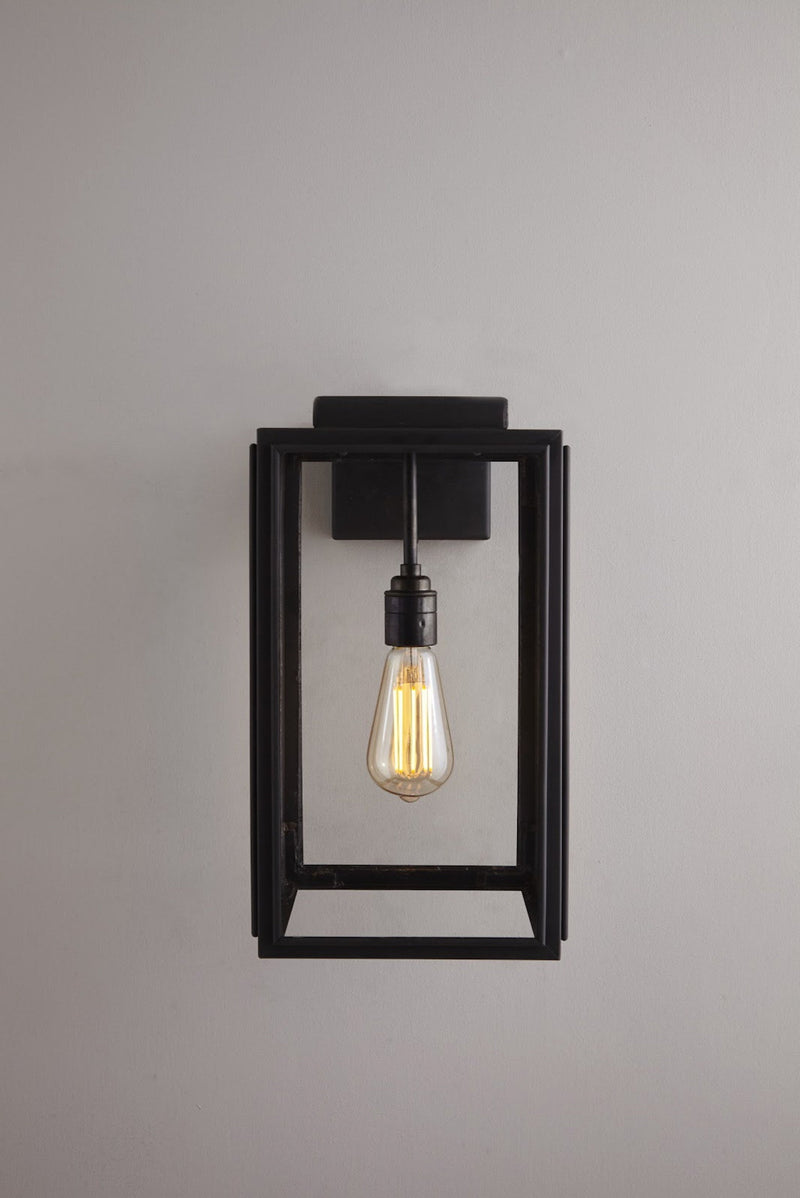 Btc Portico Wall Light Weathered Brass / Clear