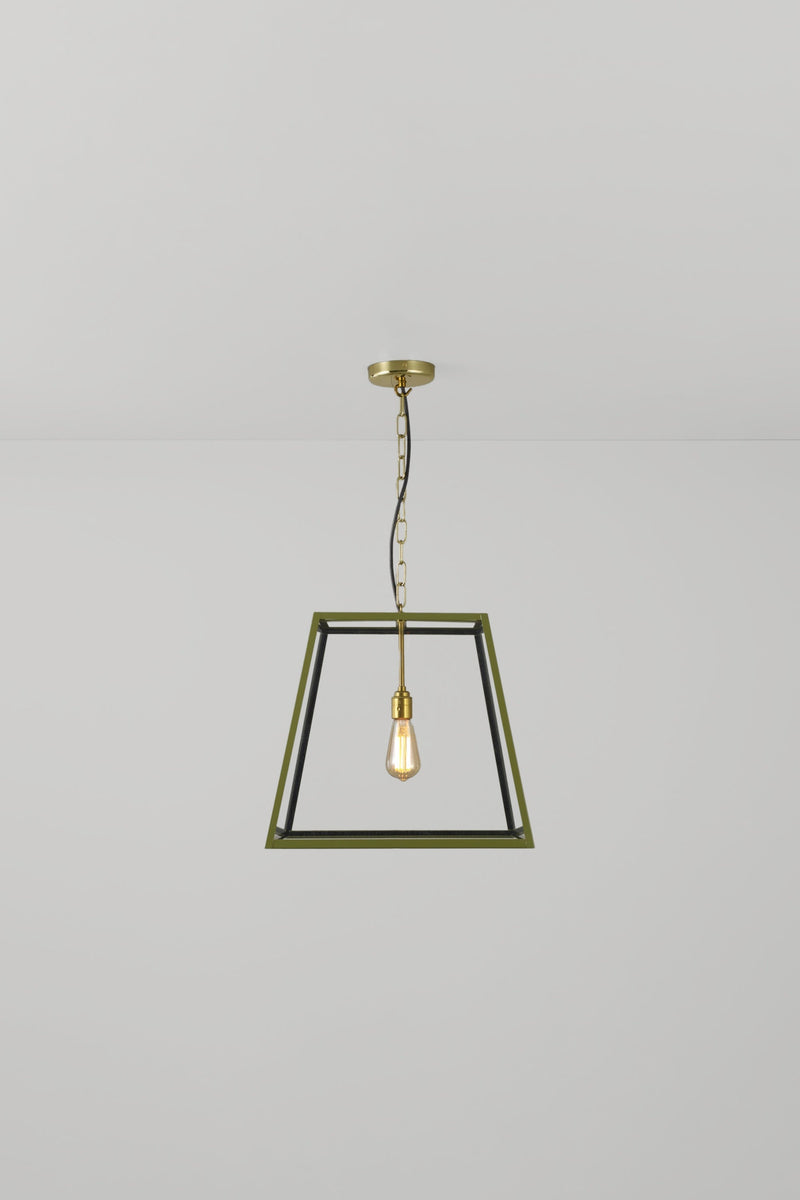 btc Quad Large Pendant Green Olive Green / Clear