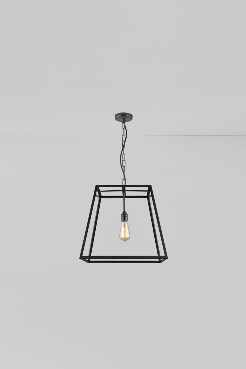 Btc Quad Large Pendant Light Weathered Brass / Clear