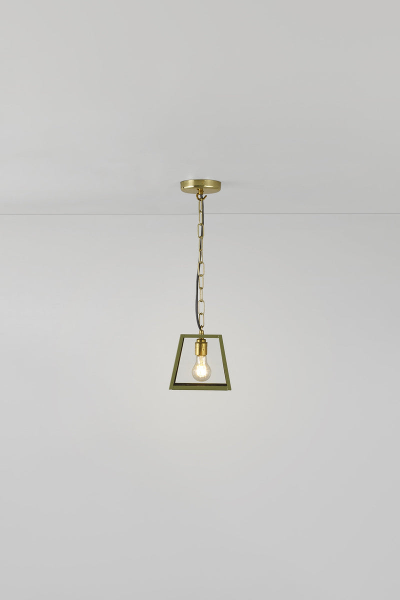 btc Quad Small Pendant Green Olive Green / Clear