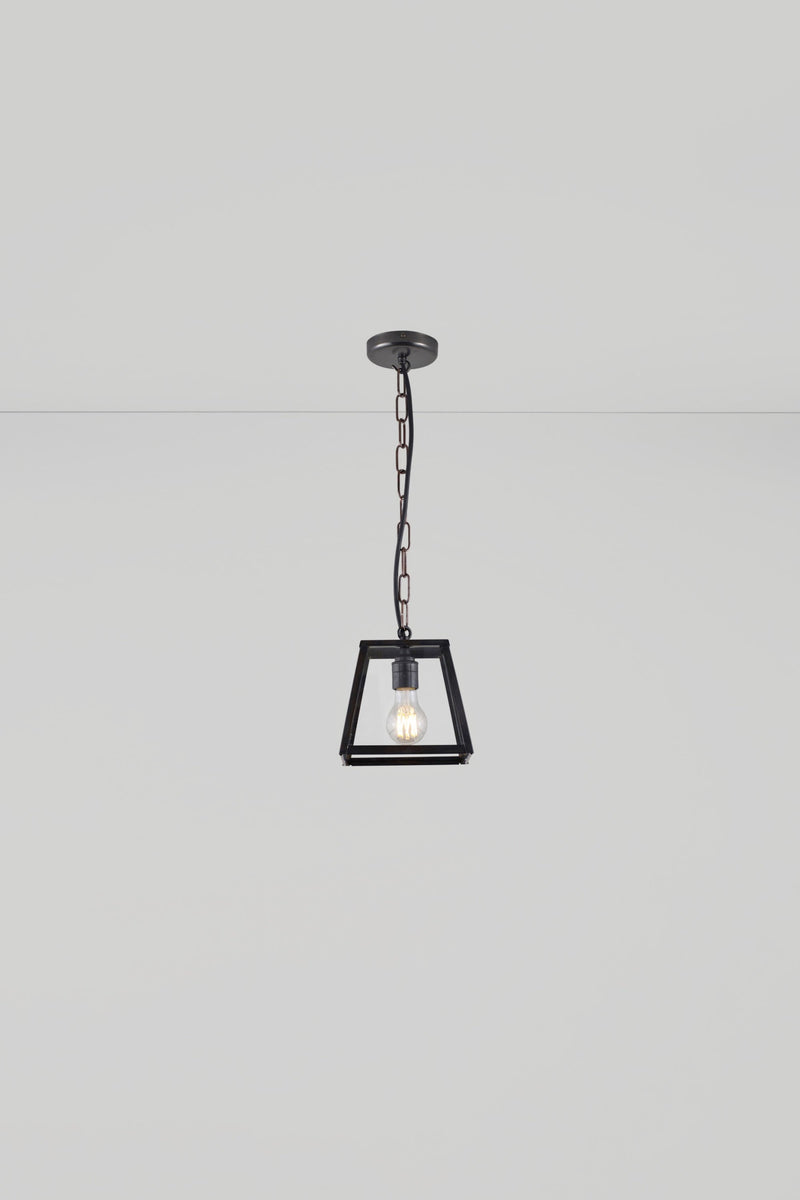 btc Quad Small Pendant Light Weathered Brass / Clear