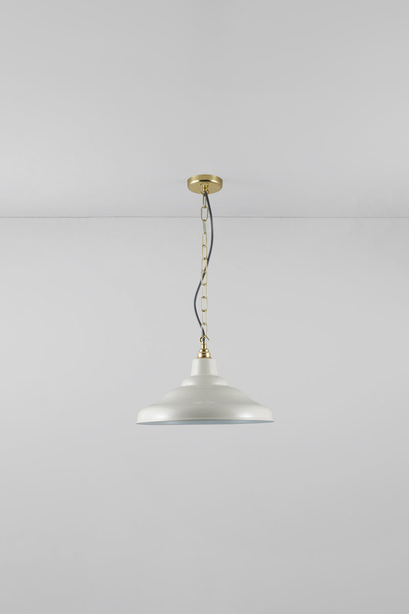 Btc School Pendant Light Putty Grey / White