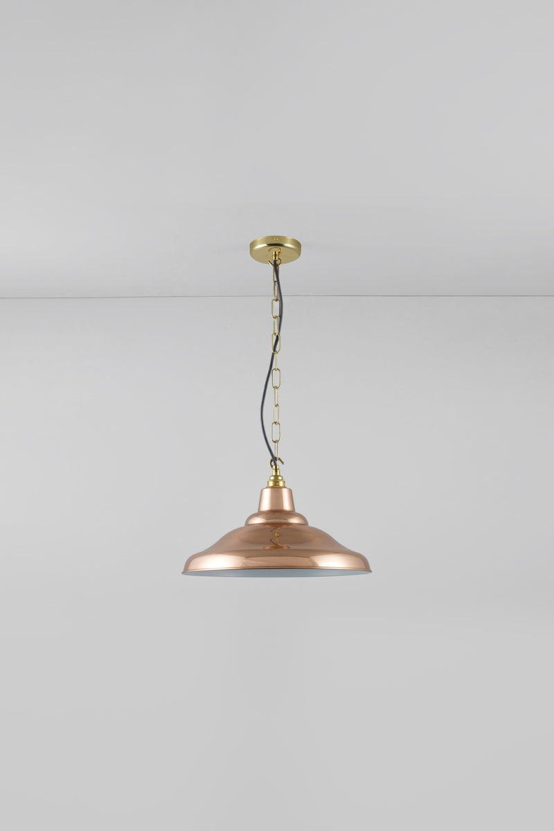 Btc School Pendant Light Putty Grey / White