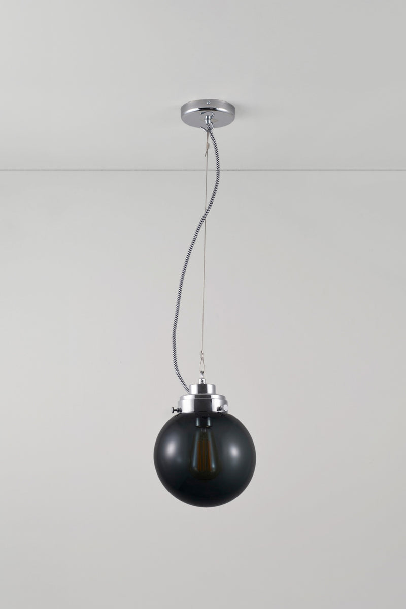 Btc Small Globe Pendant Chrome / Opal