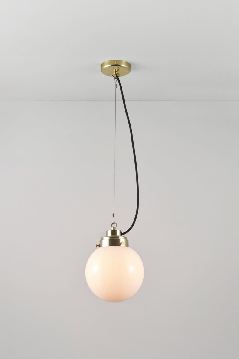 Btc Small Globe Pendant Chrome / Opal