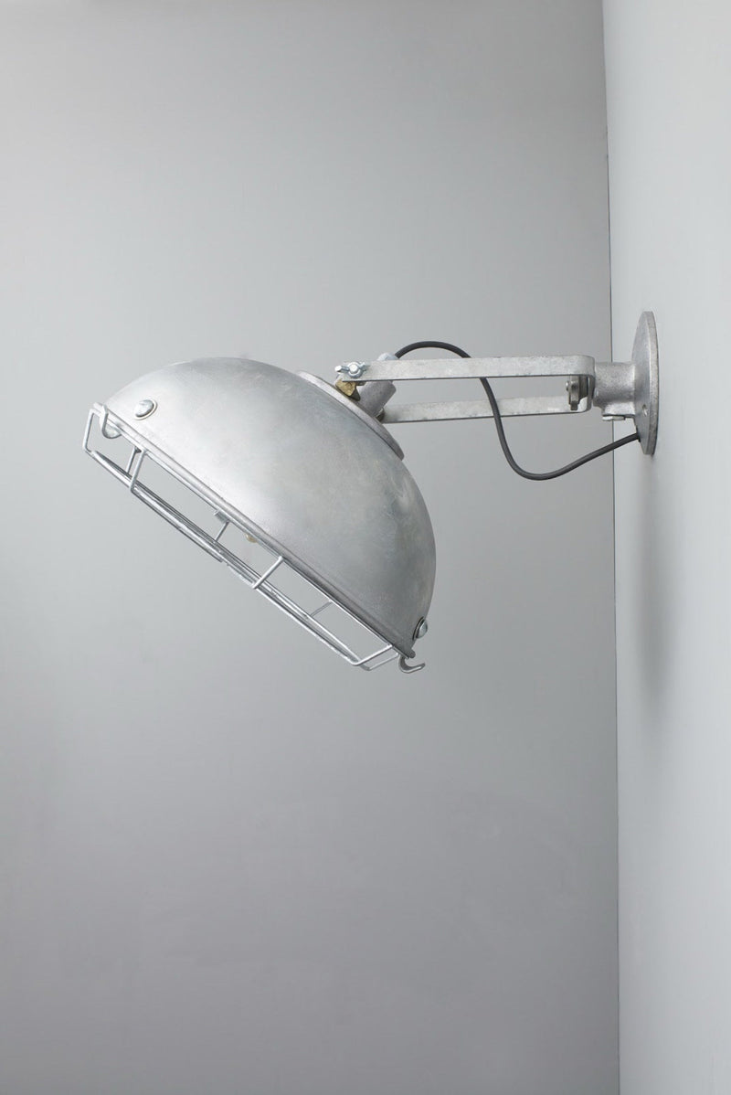 Btc Steel Working Wall Light Galvanised Silver