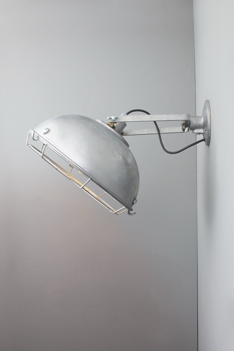 Btc Steel Working Wall Light Galvanised Silver