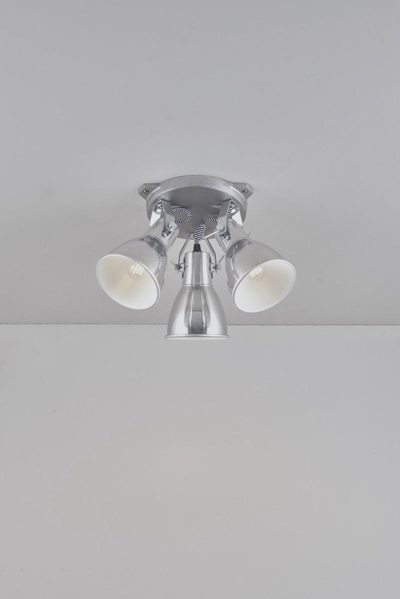 btc Stirrup Triple Ceiling Light Aluminium