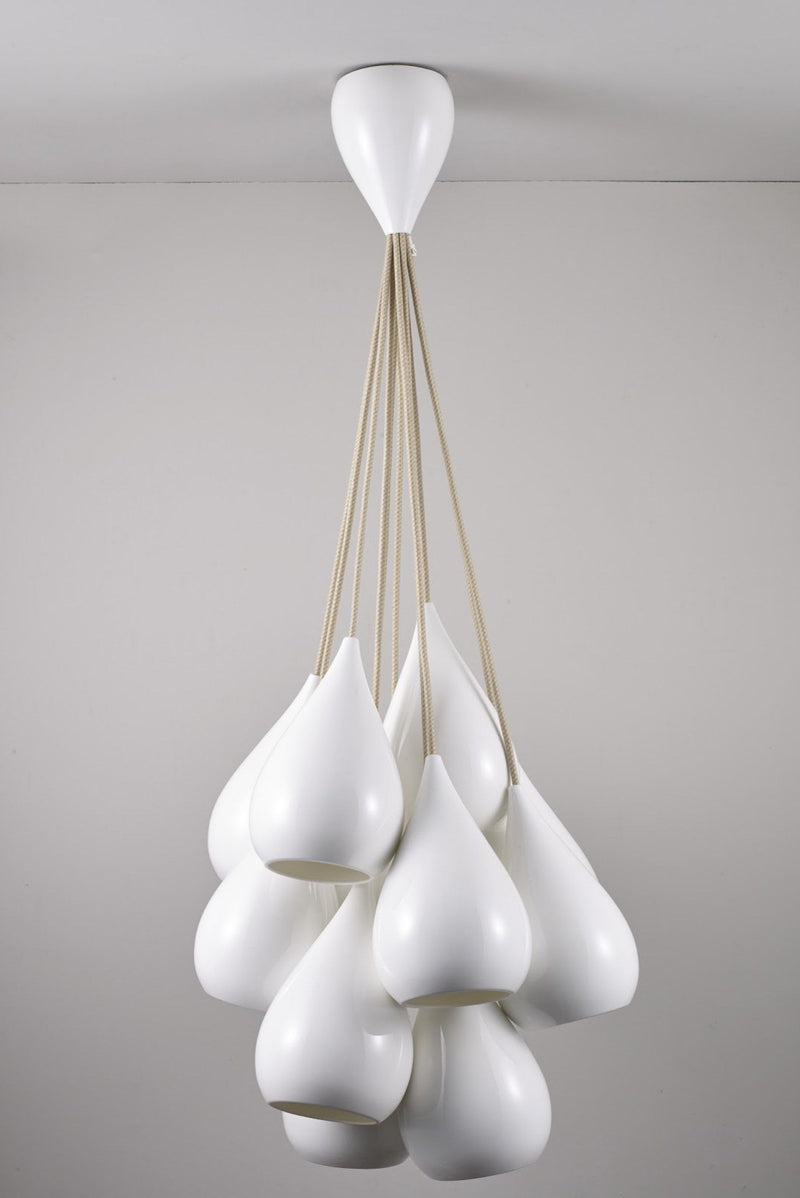 Btc Drop One Grouping Of Eleven Pendants Natural White