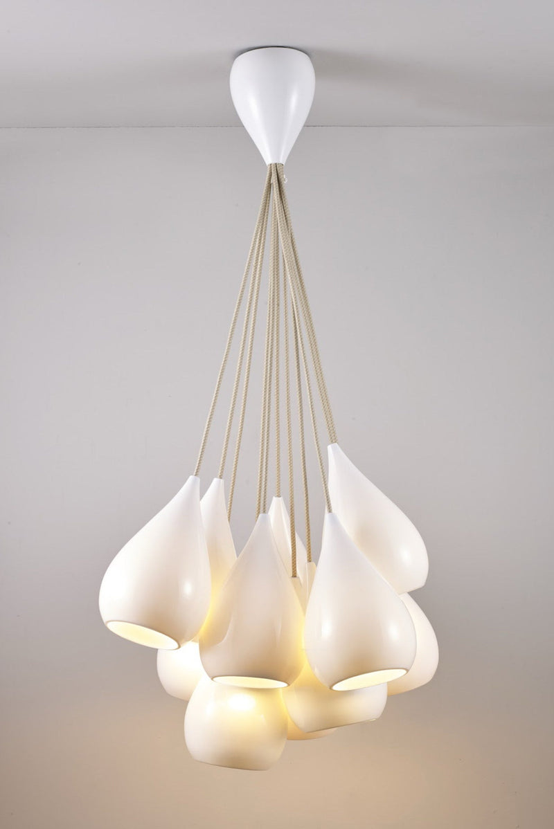 Btc Drop One Grouping Of Eleven Pendants Natural White