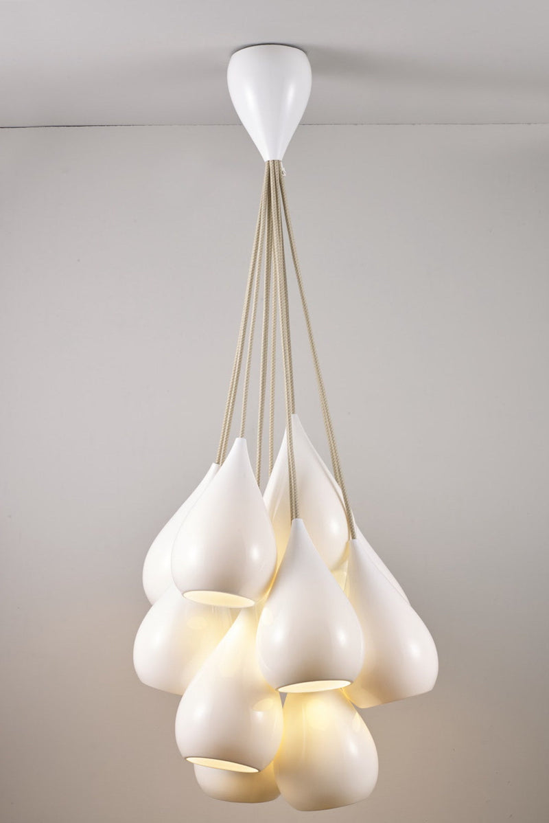 btc Drop One Grouping of Eleven Pendants Natural White