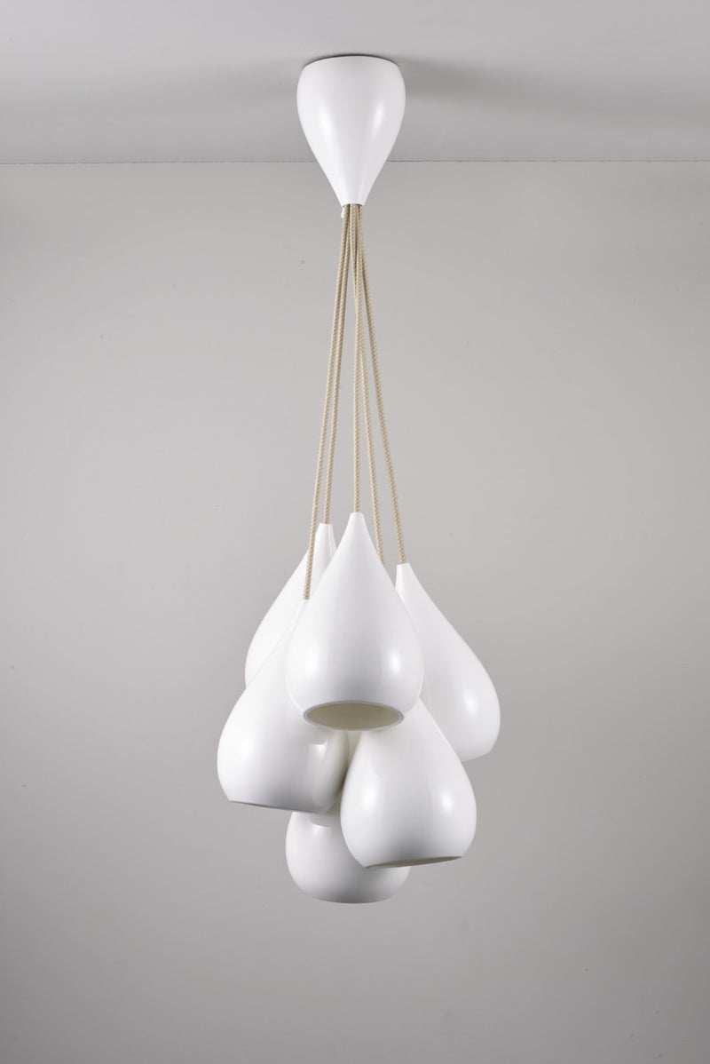 Btc Drop One Grouping Of Six Pendants Natural White