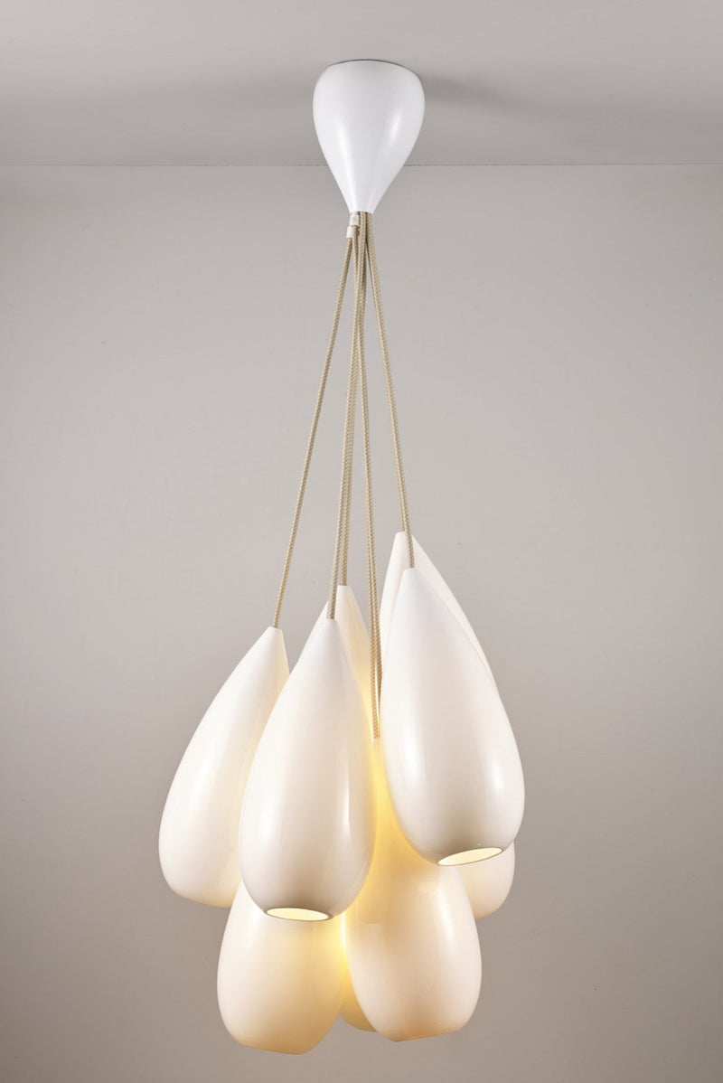 btc Drop Zero Grouping of Nine Pendants Natural White