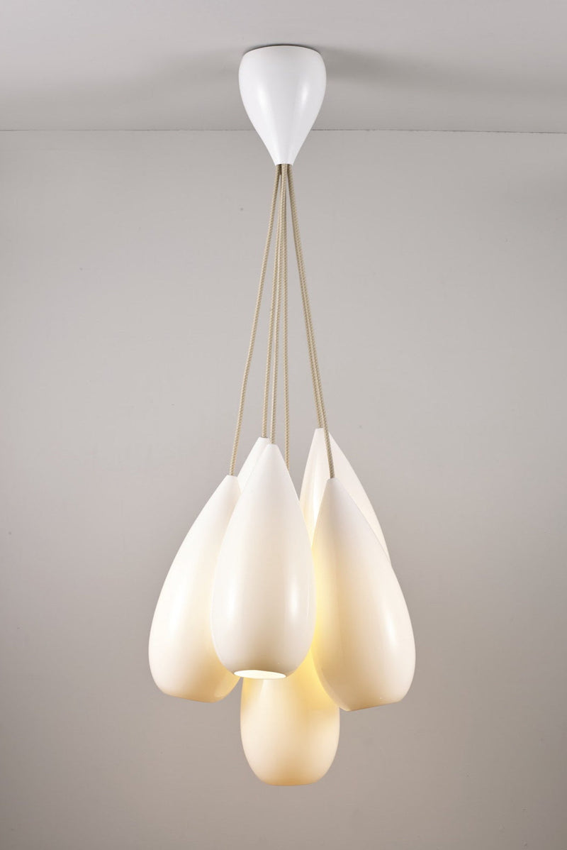 btc Drop Zero Grouping of Six Pendants Natural White