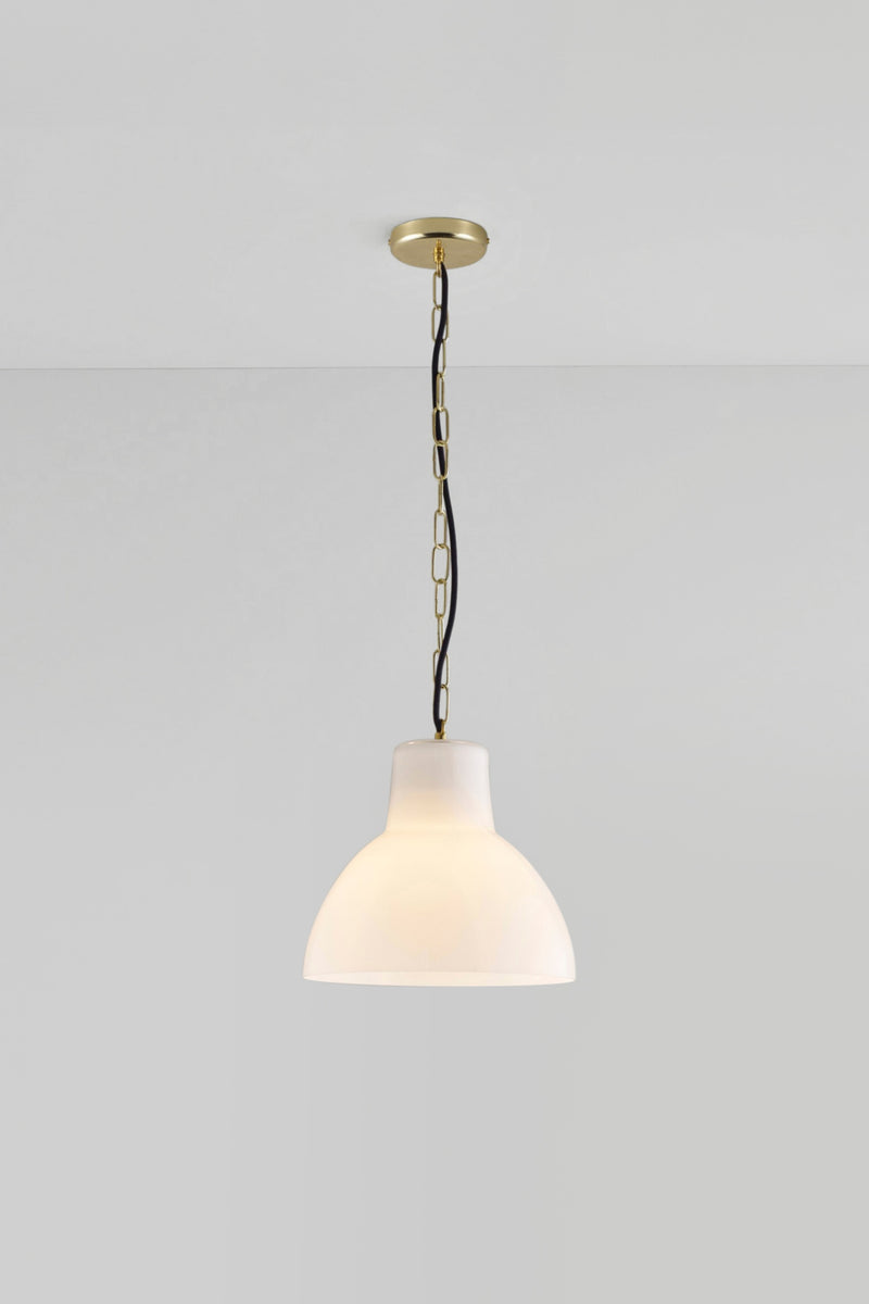 Btc Glass York Pendant Size 2 Weathered Brass / Anthracite