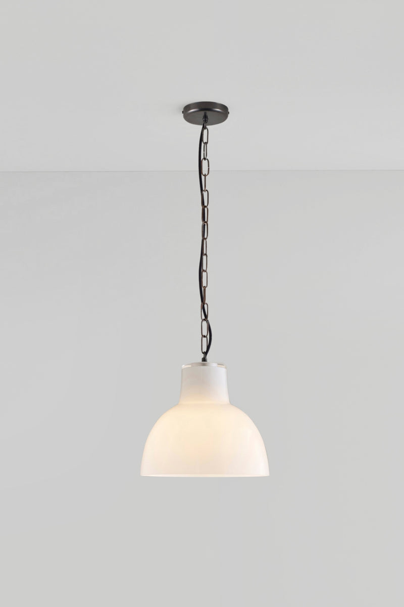 Btc Glass York Pendant Size 2 Weathered Brass / Anthracite